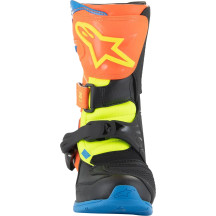 Kids Tech 3S Boots — EU 29, Over‑calf, Orange/Blue/Fluorescent Yellow