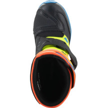 Kids Tech 3S Boots — EU 29, Over‑calf, Orange/Blue/Fluorescent Yellow