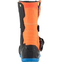 Kids Tech 3S Boots — EU 33, Over-Calf, Blue/Fluorescent Yellow/Fluorescent Orange