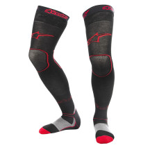 Tech Layer Long MX Socks — S/M, knee-high, black, red