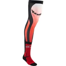 Knee Brace Socks — L/XL, Knee-high, Black/Red