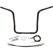1-1/4" EZ Install Round Top Handlebar Kit — 16" rise, 36" width, Black