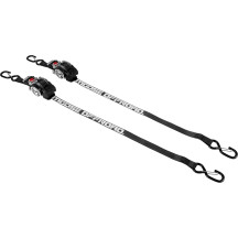 Retractable Ratcheting Tie Down — 10' length, 400 lb WLL, 1" width, Black