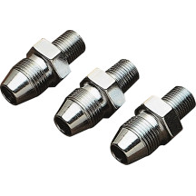 Oil Tank Line Fittings — Chrome, 3 Pack