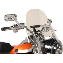 Memphis Slim Windshield — 18 in wide, 15 in height, 9 in headlight cutout