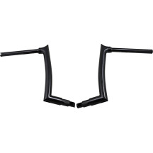1-1/2" EZ Install Pointed Top Handlebar — 1-1/2" dia, 12" rise, 8" pullback, 35" width, 1-1/4" clamp, Black