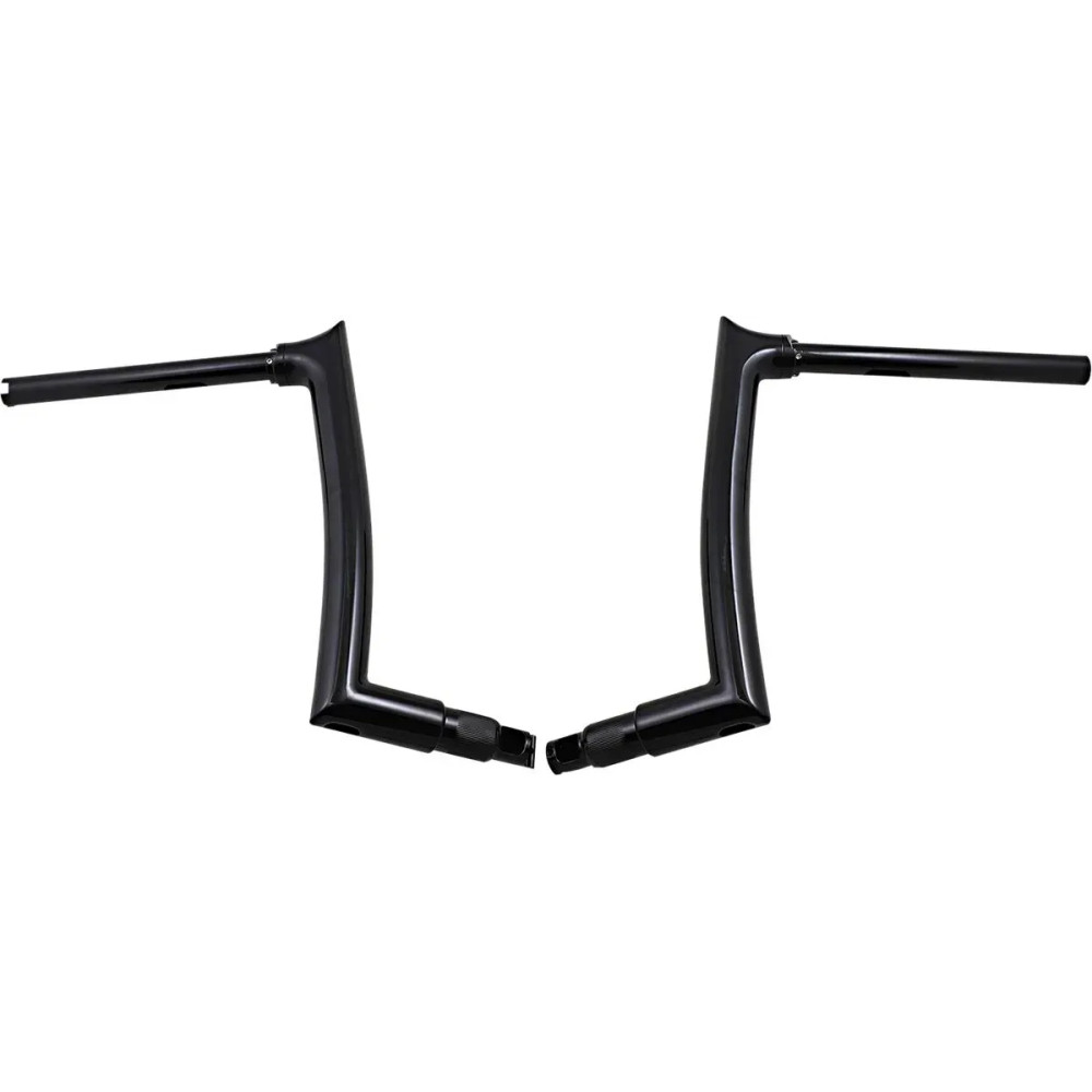 1-1/2" EZ Install Pointed Top Handlebar — 1-1/2" dia, 12" rise, 8" pullback, 35" width, 1-1/4" clamp, Black