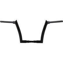 1-1/2" EZ Install Pointed Top Handlebar — 1-1/2" dia, 12" rise, 8" pullback, 35" width, 1-1/4" clamp, Black