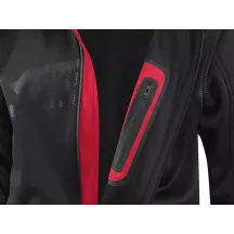 Corpo Soft Shell Jacket — Size S, Black/Red, Sleeve 64.5 cm
