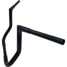1-1/4" EZ Install Flat Top Handlebar — 1-1/4" dia, 36" width, 1" clamp, 12" rise, Black