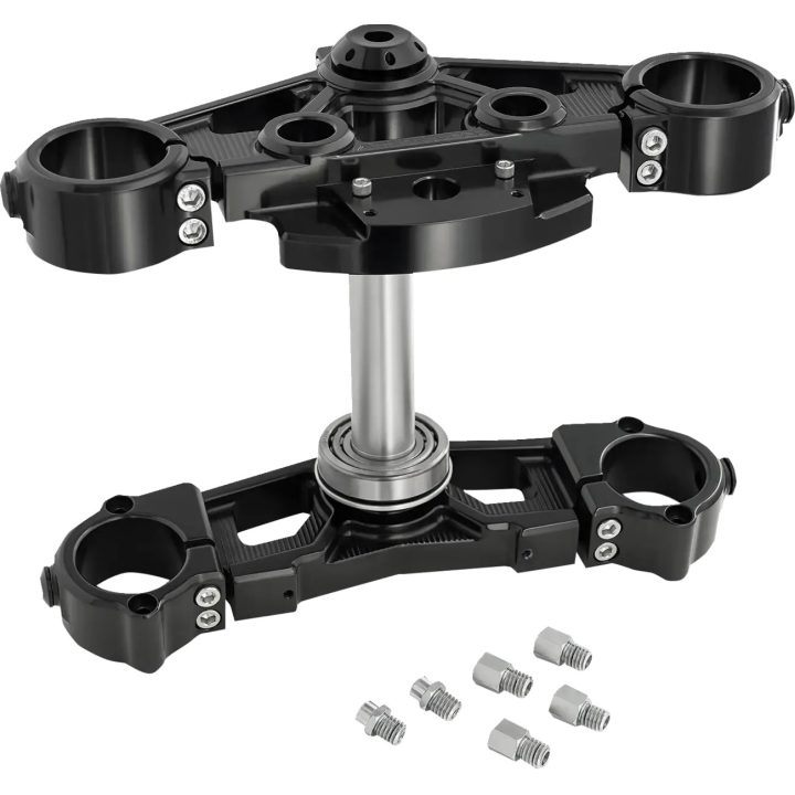 Tija triple inclinada 7° — Juego, negro anodizado