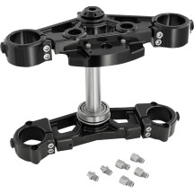Tija triple inclinada 7° — Juego, negro anodizado
