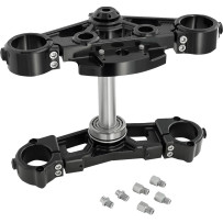 Tija triple inclinada 7° — Juego, negro anodizado