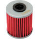 Oil Filter — 44 mm length, 38 mm width, Red, Silver