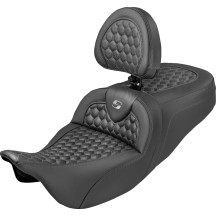 Extended Reach RoadSofa™ Seat — 31" overall, 17-1/2" driver, 14-1/2" width, 6" lumbar, Black/Gray