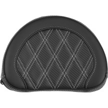 Contoured Sissy Bar Pad — 25.5 cm W, 20.5 cm H, 51 mm thick, Black
