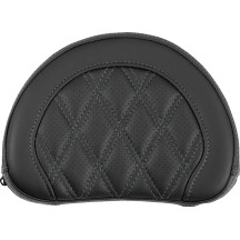Contoured Sissy Bar Pad — 25.5 cm (10") wide, 20.5 cm (8") high, 51 mm (2") thick, Black, Gray