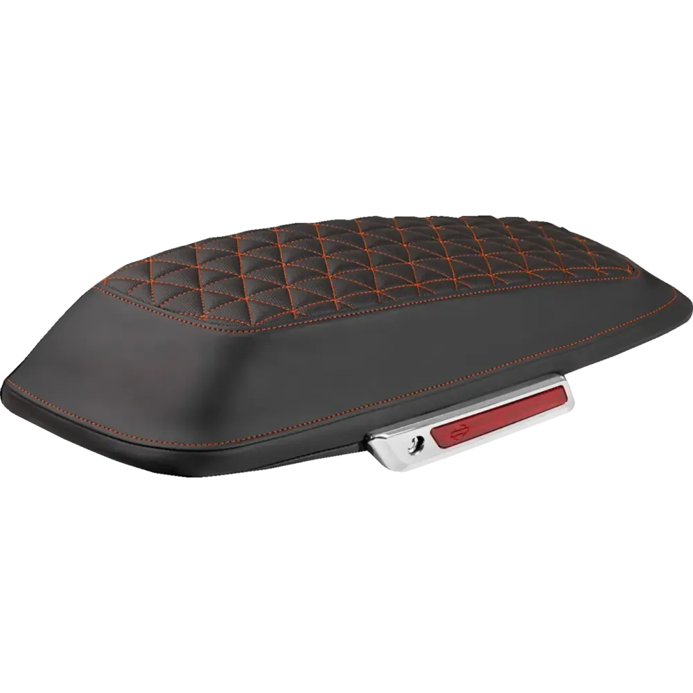 Cubiertas para tapas de alforjas Tri-Gripper — 3" Alto, 26" Largo, 11" Ancho, Negro/Naranja