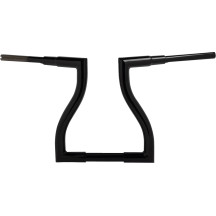 Pre-Wired Thresher Handlebar — 32-1/2" width, 14" rise, 1-1/4" clamp, Black