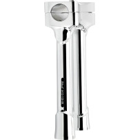 Murdock O/S Elevadores — abrazadera 1-1/8", elevación 8", cromo