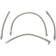 Stainless Steel Braided Oil Line Kit — 4-line kit, chrome