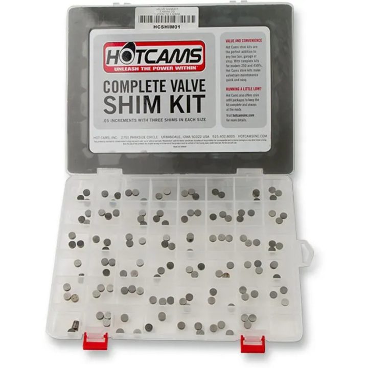 Complete Valve Shim Kit — 1.20–3.50 mm valve shims, 7.48 mm OD