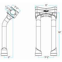 Elevadores Murdock O/S — abrazadera 28.6 mm (1-1/8"), retroceso 50.8 mm (2"), elevación 25.5 cm (10")