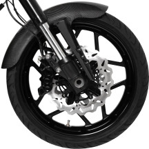 Guardabarros delantero Qualifier de fibra de carbono de 19" — negro, brillante