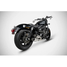 Sistema de escape completo ZARD Nightster 975 — 2:1:2, negro, acero inoxidable
