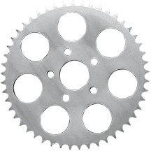 Piñón trasero de rueda — 530, 48 dientes, cromado, abombado, orificio central 1.9"