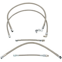 Stainless Steel Braided Oil Line Kit — Chrome