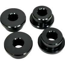 Solid Riser Bushing Kit — Aluminum, Black