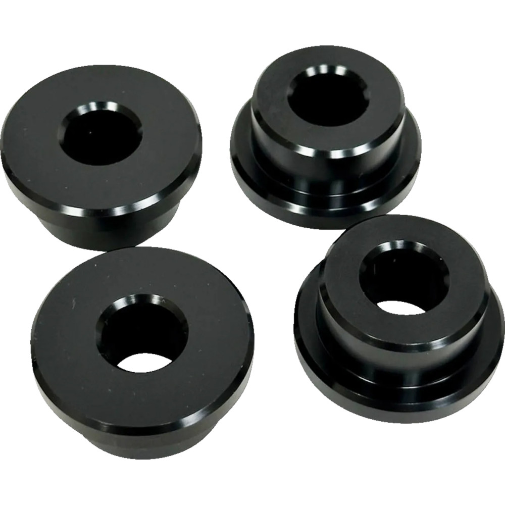 Solid Riser Bushing Kit — Aluminum, Black
