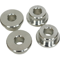 Solid Riser Bushing Kit — Aluminum, Silver