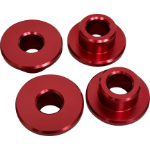 Solid Riser Bushing Kit — Aluminum, Red, Gloss finish