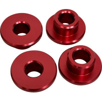 Solid Riser Bushing Kit — Aluminum, Red, Gloss finish