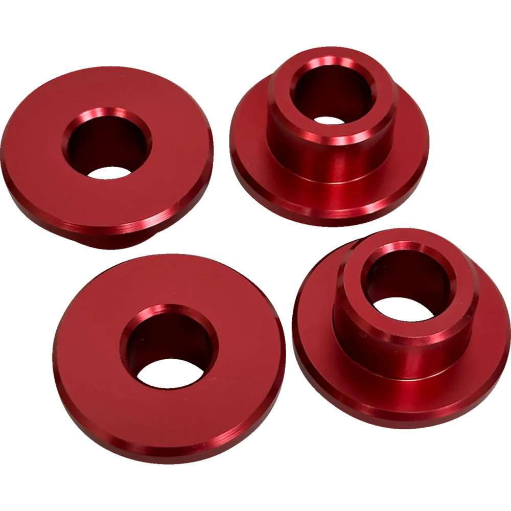 Solid Riser Bushing Kit — Aluminum, Red, Gloss finish
