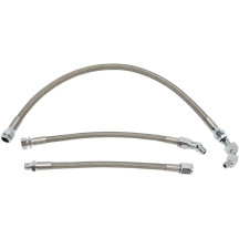 Stainless Steel Braided Oil Line Kit — 3-Line Kit, Chrome