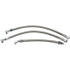 Stainless Steel Braided Oil Line Kit — 3-line kit, chrome