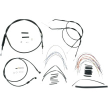 Complete Black Vinyl Handlebar Cable/Line Kit for Ape Hangers — 16" handlebar, Ape Hanger, Black