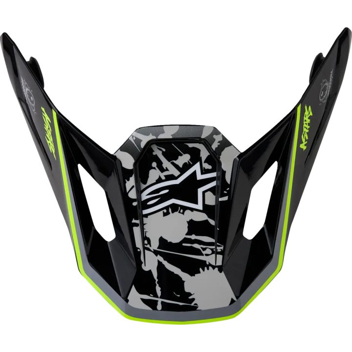 SM7 Helmet Visor — Black, Gray, Yellow Fluo, Gloss