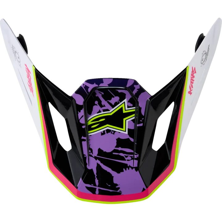 SM7 Helmet Visor — One Size, Gloss, Black, White, Pink, Purple