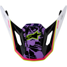 SM7 Helmet Visor — One Size, Gloss, Black, White, Pink, Purple