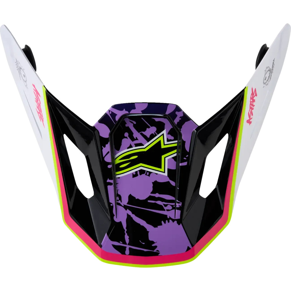 SM7 Helmet Visor — One Size, Gloss, Black, White, Pink, Purple