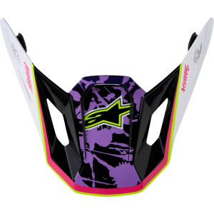 SM7 Helmet Visor — One Size, Gloss, Black, White, Pink, Purple
