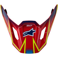 SM7 Helmet Visor — Blue, Gloss, Red, Yellow Fluo