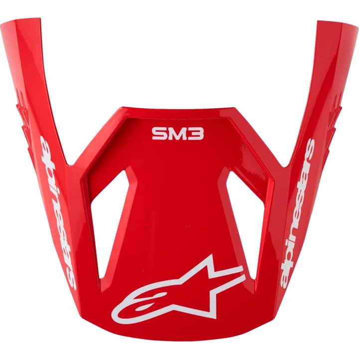 SM3 Helmet Visor — Red, White, One Size