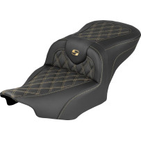Roadsofa™ Lattice Stitch Seat — 30-1/2", Black/Gold, One-Piece