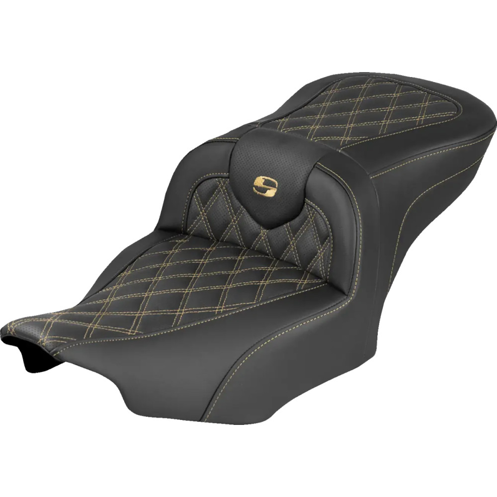Roadsofa™ Lattice Stitch Seat — 30-1/2", Black/Gold, One-Piece