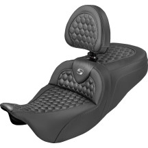 Roadsofa™ Seat — Black, Gray, with Driver Backrest